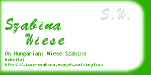 szabina wiese business card